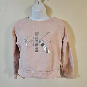 Calvin Klein Women's Long Sleeve Pink TSweatshirt - Size M